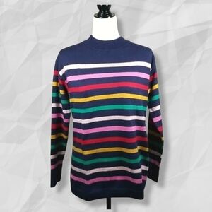 Talbots Soft Knit Cotton Blend Stripped Sweater